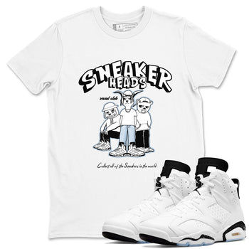 AJ6 White Black shirts to match jordans Sneakerheads Social Club sneaker match tees Air Jordan 6 White Black SNRT Sneaker Tees streetwear brand White 1 unisex cotton tee