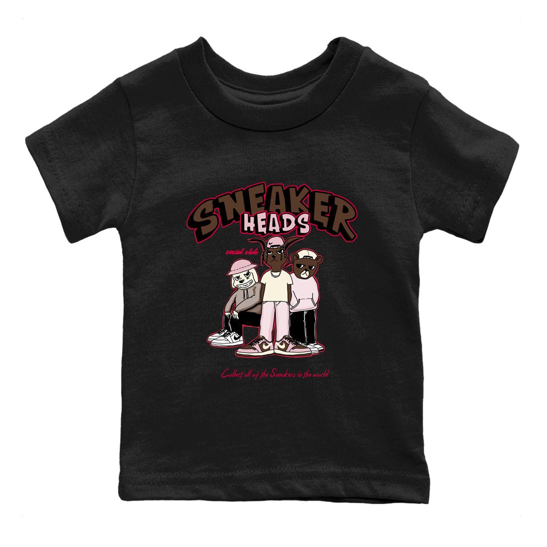 Dunk Cacao Wow And Pink Foam shirts to match jordans Sneakerheads Social Club sneaker match tees Dunk Cacao Wow And Pink Foam SNRT Sneaker Tees streetwear brand Baby and Youth Black 2 cotton tee
