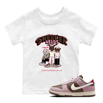 Dunk Cacao Wow And Pink Foam shirts to match jordans Sneakerheads Social Club sneaker match tees Dunk Cacao Wow And Pink Foam SNRT Sneaker Tees streetwear brand Baby and Youth White 1 cotton tee