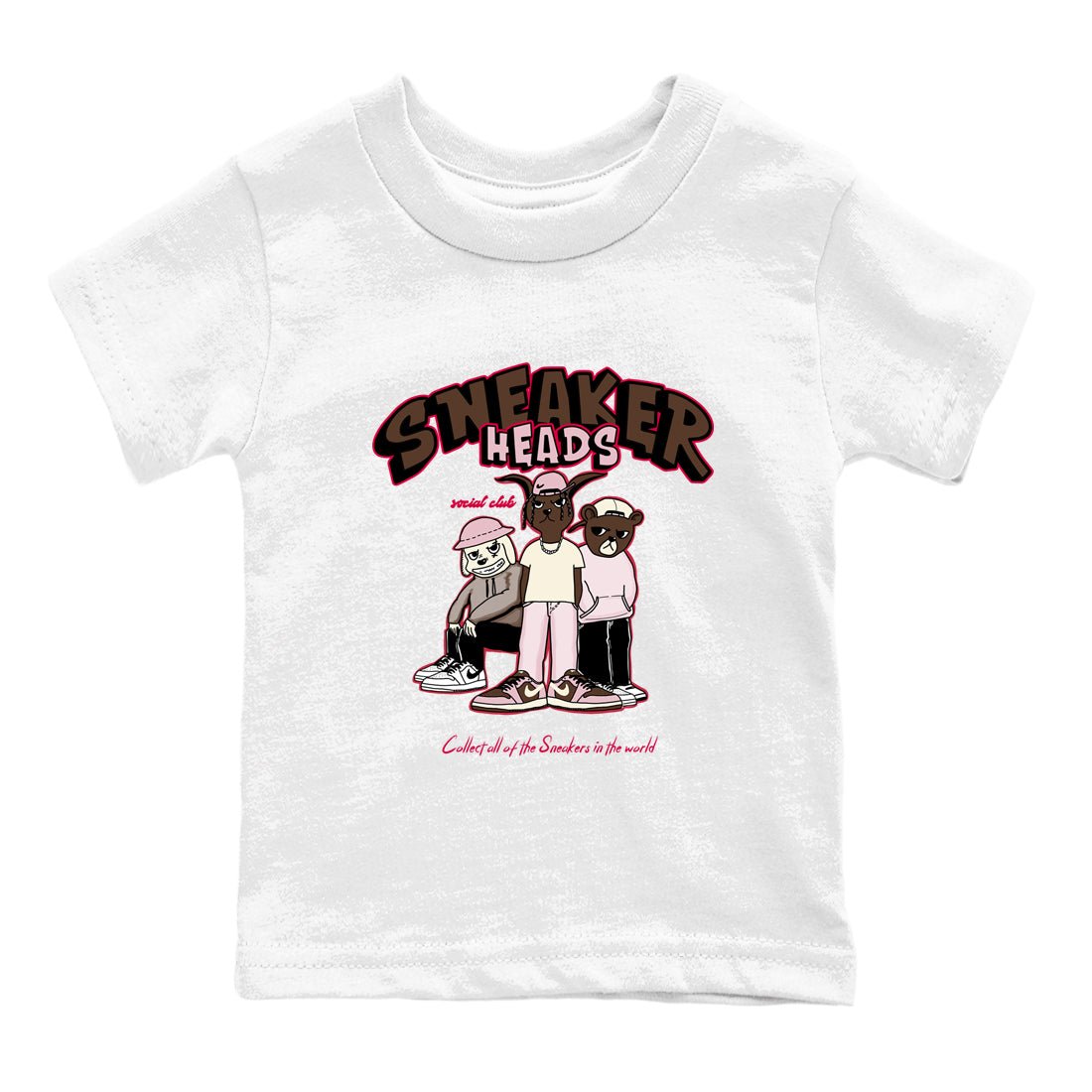 Dunk Cacao Wow And Pink Foam shirts to match jordans Sneakerheads Social Club sneaker match tees Dunk Cacao Wow And Pink Foam SNRT Sneaker Tees streetwear brand Baby and Youth White 2 cotton tee