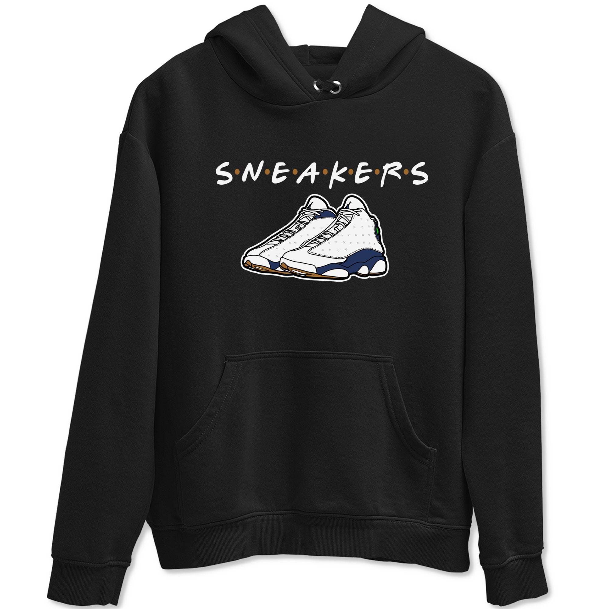 13s Midnight Navy shirts to match jordans Sneakers sneaker match tees Air Jordan 13 Midnight Navy SNRT Sneaker Release Tees unisex cotton Black 2 crew neck shirts