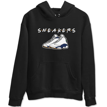 13s Midnight Navy shirts to match jordans Sneakers sneaker match tees Air Jordan 13 Midnight Navy SNRT Sneaker Release Tees unisex cotton Black 2 crew neck shirts