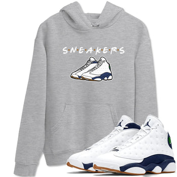 13s Midnight Navy shirts to match jordans Sneakers sneaker match tees Air Jordan 13 Midnight Navy SNRT Sneaker Release Tees unisex cotton Heather Grey 1 crew neck shirts