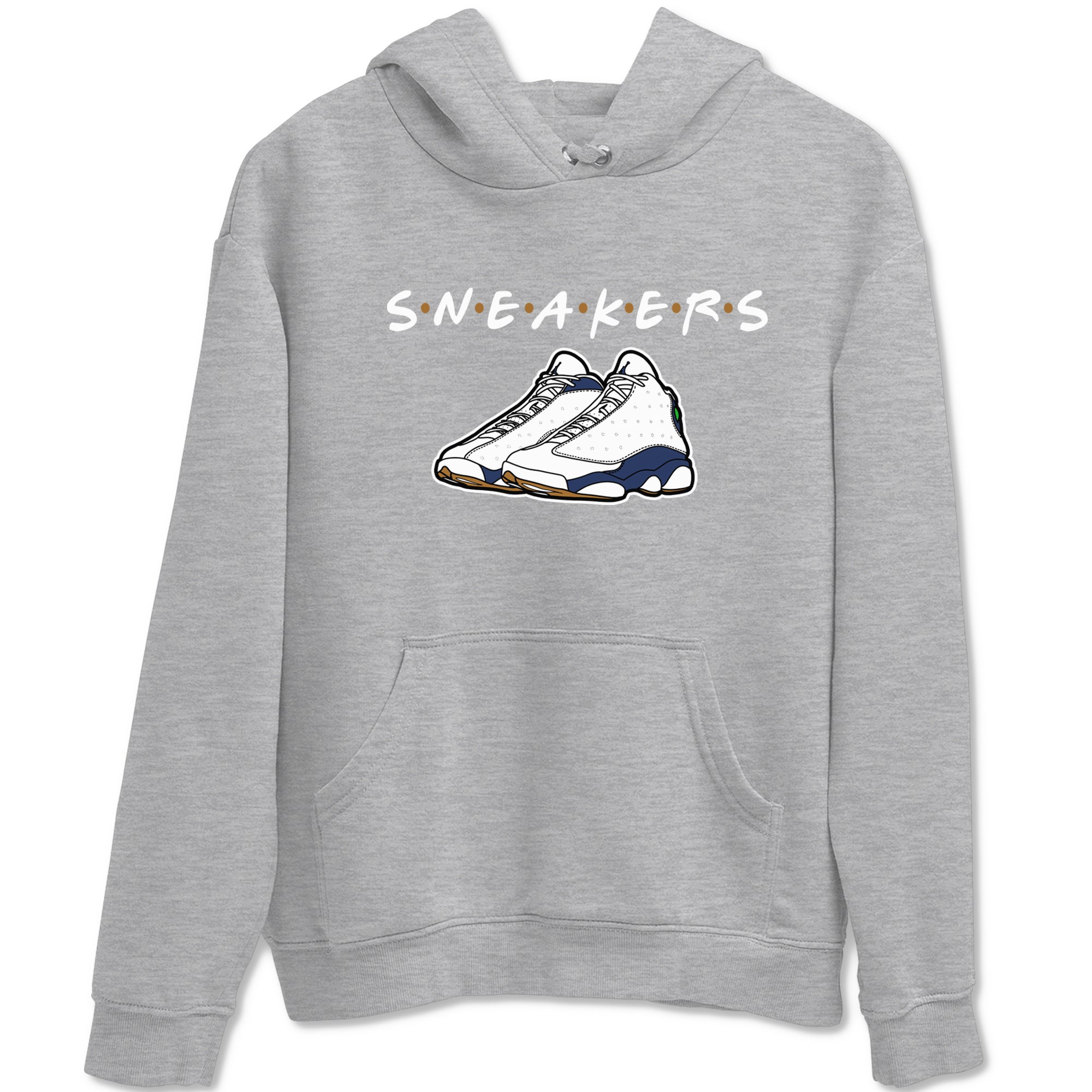 13s Midnight Navy shirts to match jordans Sneakers sneaker match tees Air Jordan 13 Midnight Navy SNRT Sneaker Release Tees unisex cotton Heather Grey 2 crew neck shirts