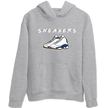 13s Midnight Navy shirts to match jordans Sneakers sneaker match tees Air Jordan 13 Midnight Navy SNRT Sneaker Release Tees unisex cotton Heather Grey 2 crew neck shirts