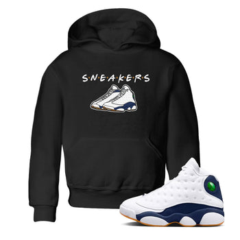 13s Midnight Navy shirts to match jordans Sneakers sneaker match tees Air Jordan 13 Midnight Navy SNRT Sneaker Release Tees Youth Baby Black 1 crew neck shirts
