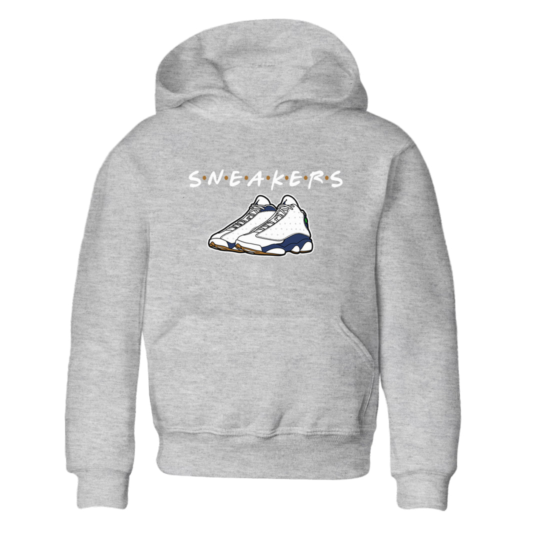 13s Midnight Navy shirts to match jordans Sneakers sneaker match tees Air Jordan 13 Midnight Navy SNRT Sneaker Release Tees Youth Baby Heather Grey 2 crew neck shirts