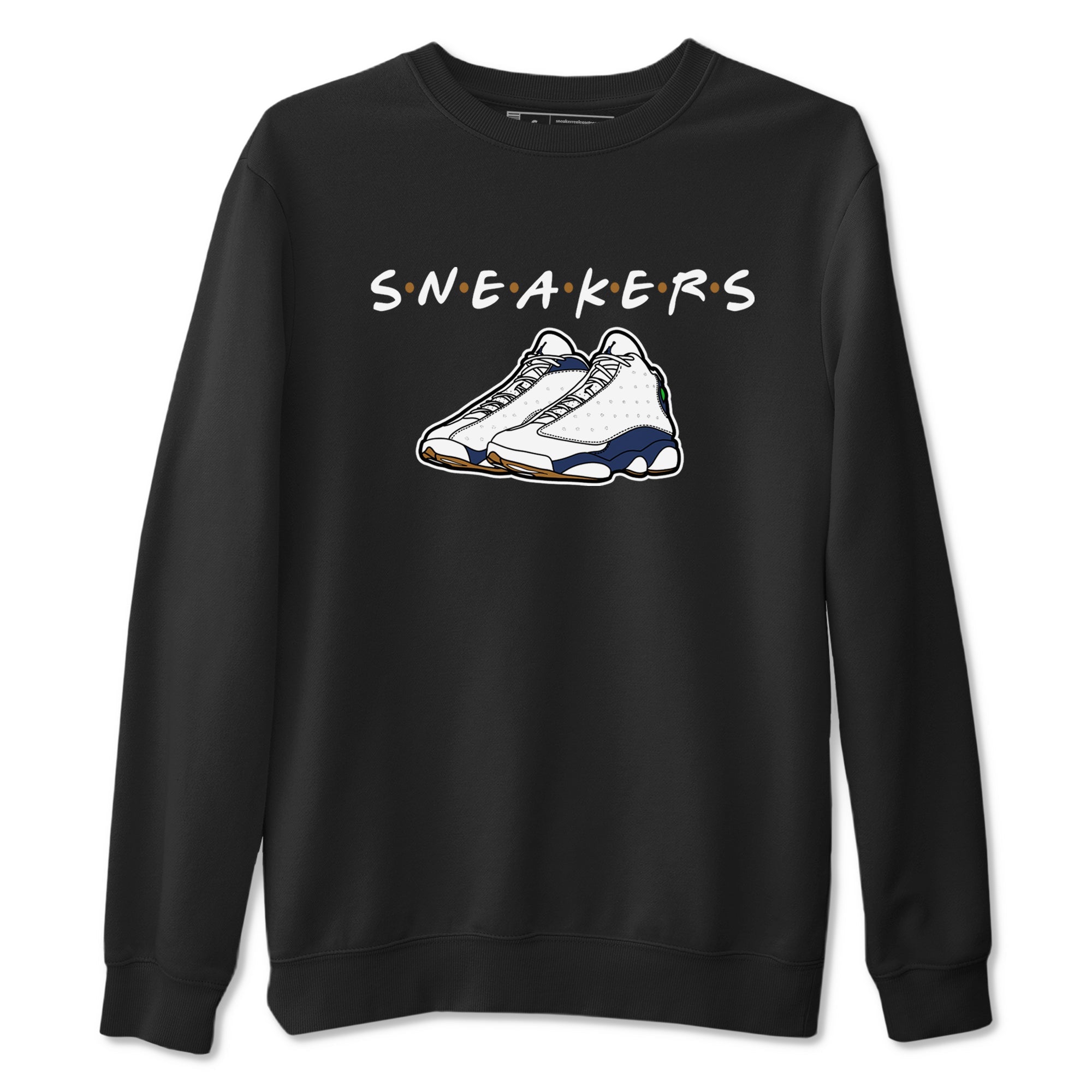 13s Midnight Navy shirts to match jordans Sneakers sneaker match tees Air Jordan 13 Midnight Navy SNRT Sneaker Release Tees unisex cotton Black 2 crew neck shirts