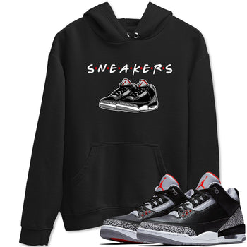 3s Black Cement shirts to match jordans Sneakers sneaker match tees Air Jordan 3 Black Cement SNRT Sneaker Release Tees unisex cotton Black 1 crew neck shirts