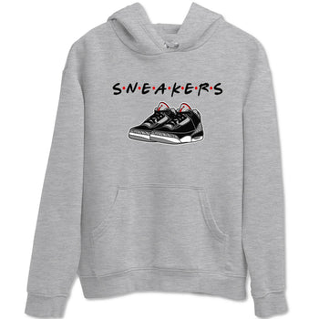 3s Black Cement shirts to match jordans Sneakers sneaker match tees Air Jordan 3 Black Cement SNRT Sneaker Release Tees unisex cotton Heather Grey 2 crew neck shirts