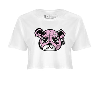 4s Retro Orchid shirts to match jordans Sneakers Bear Face sneaker match tees Air Jordan 4 WMNS Orchid match shoes to clothes SNRT Sneaker Tees unisex cotton White 2 crop tee