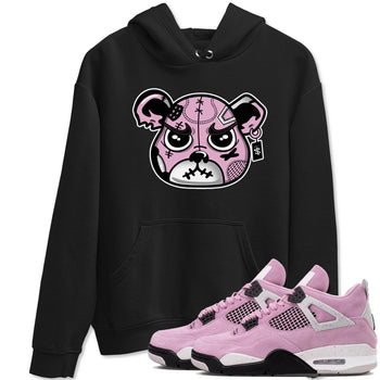 4s Retro Orchid shirts to match jordans Sneakers Bear Face sneaker match tees Air Jordan 4 WMNS Orchid match shoes to clothes SNRT Sneaker Tees unisex cotton Black 1 shirts