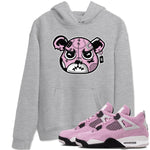 4s Retro Orchid shirts to match jordans Sneakers Bear Face sneaker match tees Air Jordan 4 WMNS Orchid match shoes to clothes SNRT Sneaker Tees unisex cotton Heather Grey 1 shirts