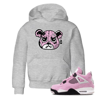 4s Retro Orchid shirts to match jordans Sneakers Bear Face sneaker match tees Air Jordan 4 WMNS Orchid match shoes to clothes SNRT Sneaker Tees Youth Baby Heather Grey 1 tee