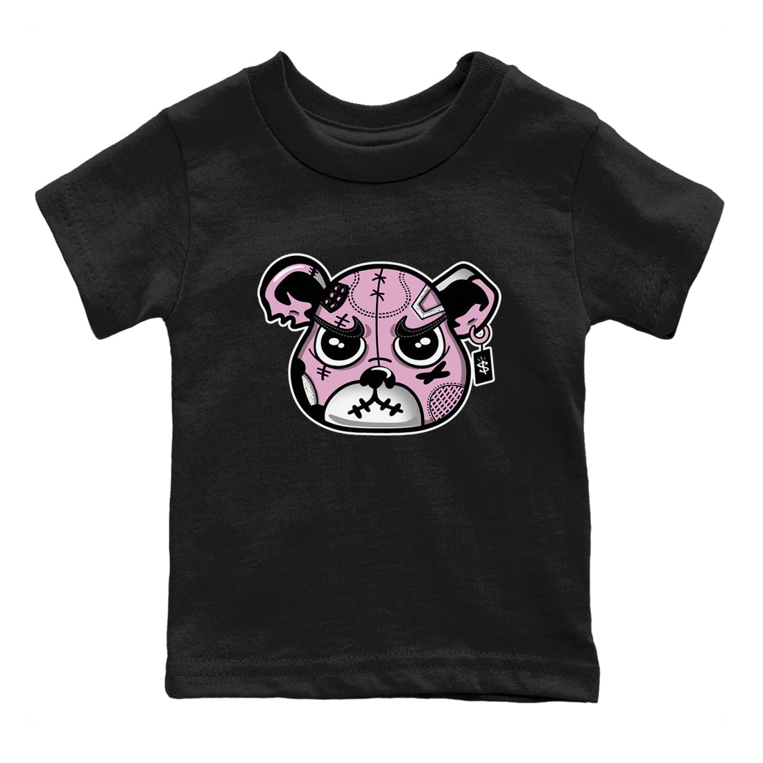 4s Retro Orchid shirts to match jordans Sneakers Bear Face sneaker match tees Air Jordan 4 WMNS Orchid match shoes to clothes SNRT Sneaker Tees Youth Baby Black 2 tee