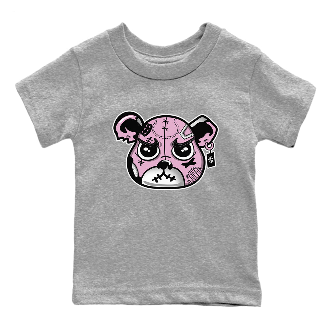 4s Retro Orchid shirts to match jordans Sneakers Bear Face sneaker match tees Air Jordan 4 WMNS Orchid match shoes to clothes SNRT Sneaker Tees Youth Baby Heather Grey 2 tee