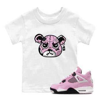 4s Retro Orchid shirts to match jordans Sneakers Bear Face sneaker match tees Air Jordan 4 WMNS Orchid match shoes to clothes SNRT Sneaker Tees Youth Baby White 1 tee