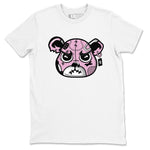 4s Retro Orchid shirts to match jordans Sneakers Bear Face sneaker match tees Air Jordan 4 WMNS Orchid match shoes to clothes SNRT Sneaker Tees unisex cotton White 2 shirts