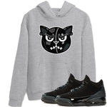 3s Black Cat shirts to match jordans Sneakers Cat Face sneaker match tees Air Jordan 3 Retro Black Cat match shoes to clothes SNRT Sneaker Tees unisex cotton Heather Grey 1 shirts