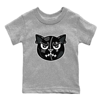 3s Black Cat shirts to match jordans Sneakers Cat Face sneaker match tees Air Jordan 3 Retro Black Cat match shoes to clothes SNRT Sneaker Tees Youth Baby Heather Grey 2 tee