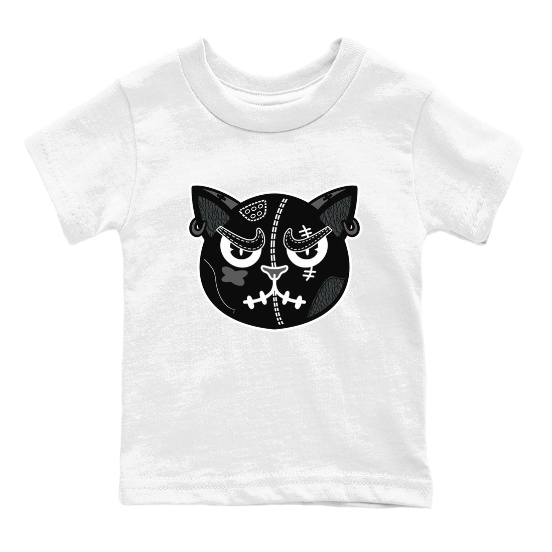3s Black Cat shirts to match jordans Sneakers Cat Face sneaker match tees Air Jordan 3 Retro Black Cat match shoes to clothes SNRT Sneaker Tees Youth Baby White 2 tee