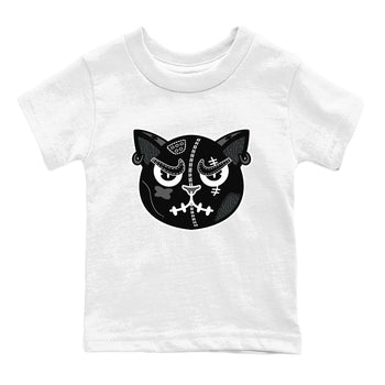 3s Black Cat shirts to match jordans Sneakers Cat Face sneaker match tees Air Jordan 3 Retro Black Cat match shoes to clothes SNRT Sneaker Tees Youth Baby White 2 tee