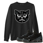 3s Black Cat shirts to match jordans Sneakers Cat Face sneaker match tees Air Jordan 3 Retro Black Cat match shoes to clothes SNRT Sneaker Tees unisex cotton Black 1 shirts