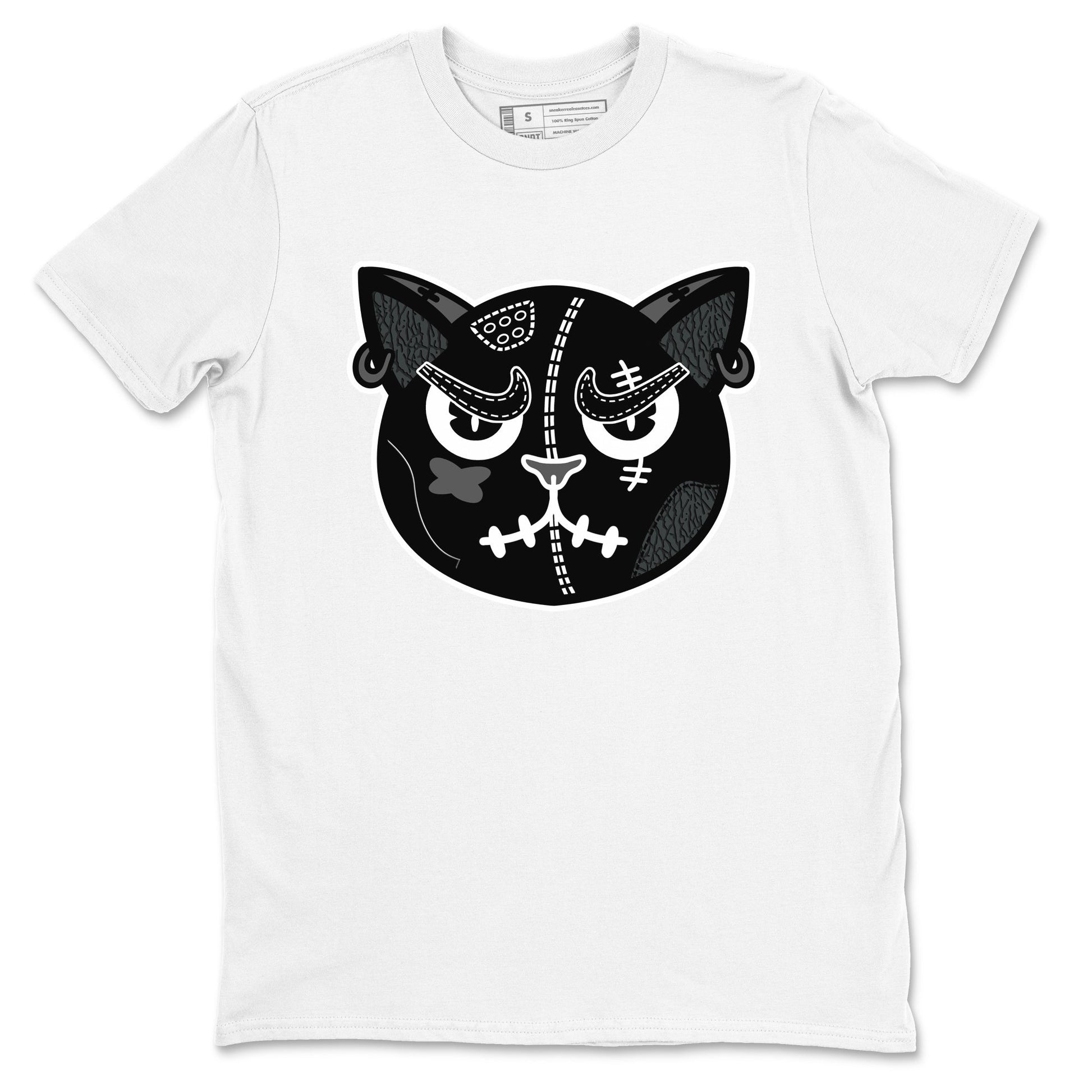 3s Black Cat shirts to match jordans Sneakers Cat Face sneaker match tees Air Jordan 3 Retro Black Cat match shoes to clothes SNRT Sneaker Tees unisex cotton White 2 shirts