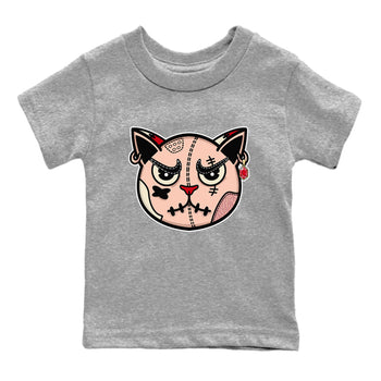 3s Valentines Day tee to match jordans Sneakers Cat Face sneaker match tees Air Jordan 3 "Treat Yourself" Washed Coral special Valentine's Day Gift SNRT Sneaker Tees Youth Baby Heather Grey 2 tee