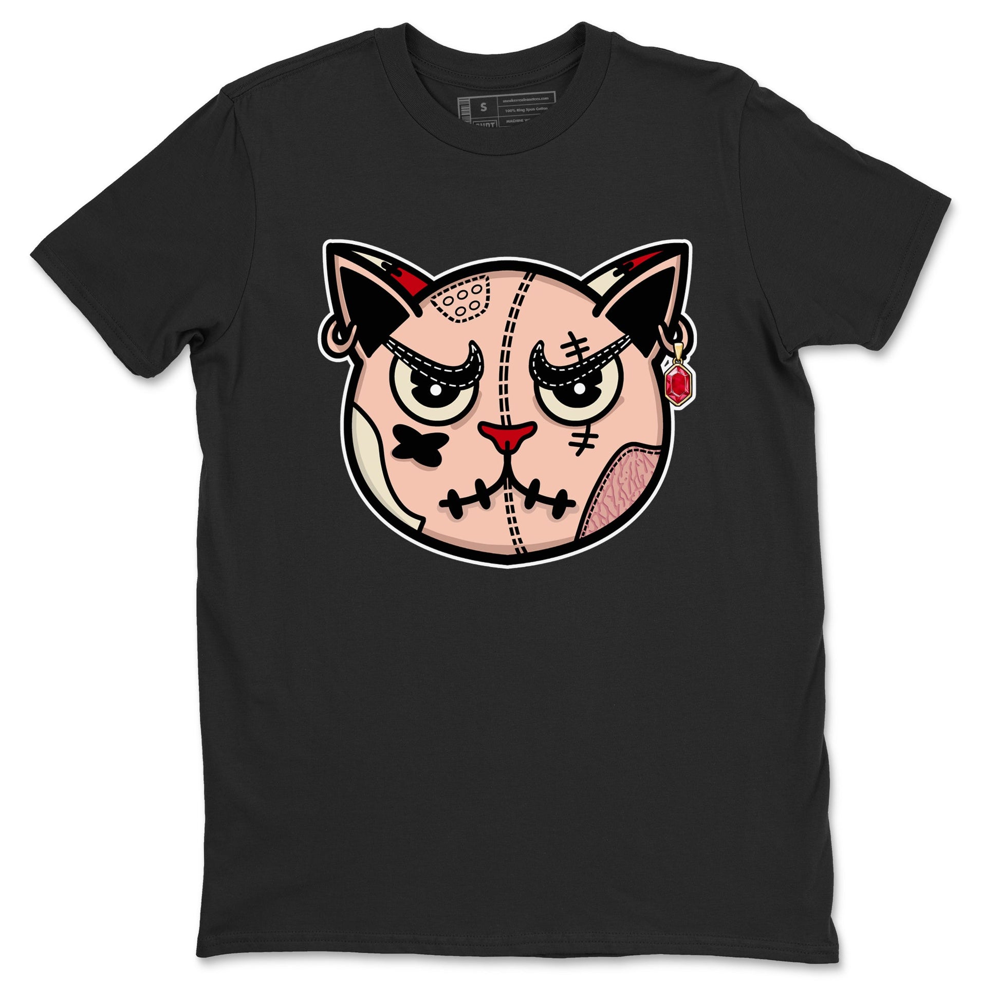 3s Valentines Day tee to match jordans Sneakers Cat Face sneaker match tees Air Jordan 3 "Treat Yourself" Washed Coral special Valentine's Day Gift SNRT Sneaker Tees Graphic Tee Black 2 shirts