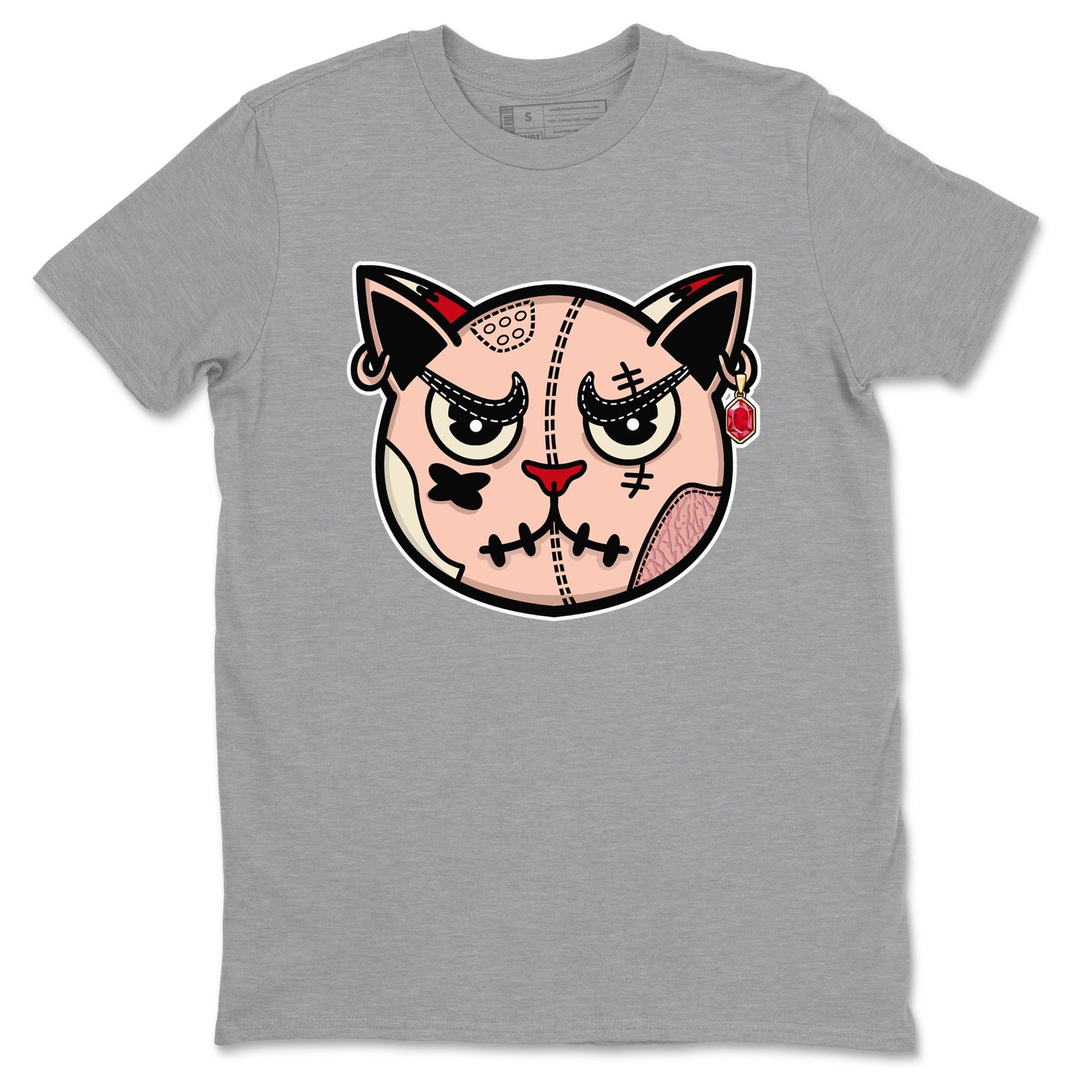 3s Valentines Day tee to match jordans Sneakers Cat Face sneaker match tees Air Jordan 3 "Treat Yourself" Washed Coral special Valentine's Day Gift SNRT Sneaker Tees Graphic Tee Heather Grey 2 shirts