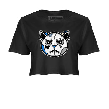 Air Jordan 3 Lucky Shorts shirts to match jordans Snekaer Cat Face sneaker match tees Air Jordan 3 Retro Lucky Shorts match shoes to clothes SNRT Sneaker Tees unisex cotton Black 2 crop tee