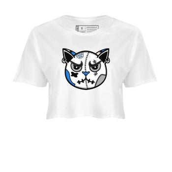 Air Jordan 3 Lucky Shorts shirts to match jordans Snekaer Cat Face sneaker match tees Air Jordan 3 Retro Lucky Shorts match shoes to clothes SNRT Sneaker Tees unisex cotton White 2 crop tee