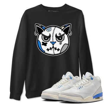 Air Jordan 3 Lucky Shorts shirts to match jordans Snekaer Cat Face sneaker match tees Air Jordan 3 Retro Lucky Shorts match shoes to clothes SNRT Sneaker Tees unisex cotton Black 1 shirts