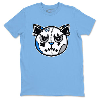 Air Jordan 3 Lucky Shorts shirts to match jordans Snekaer Cat Face sneaker match tees Air Jordan 3 Retro Lucky Shorts match shoes to clothes SNRT Sneaker Tees unisex cotton Carolina Blue 2 shirts