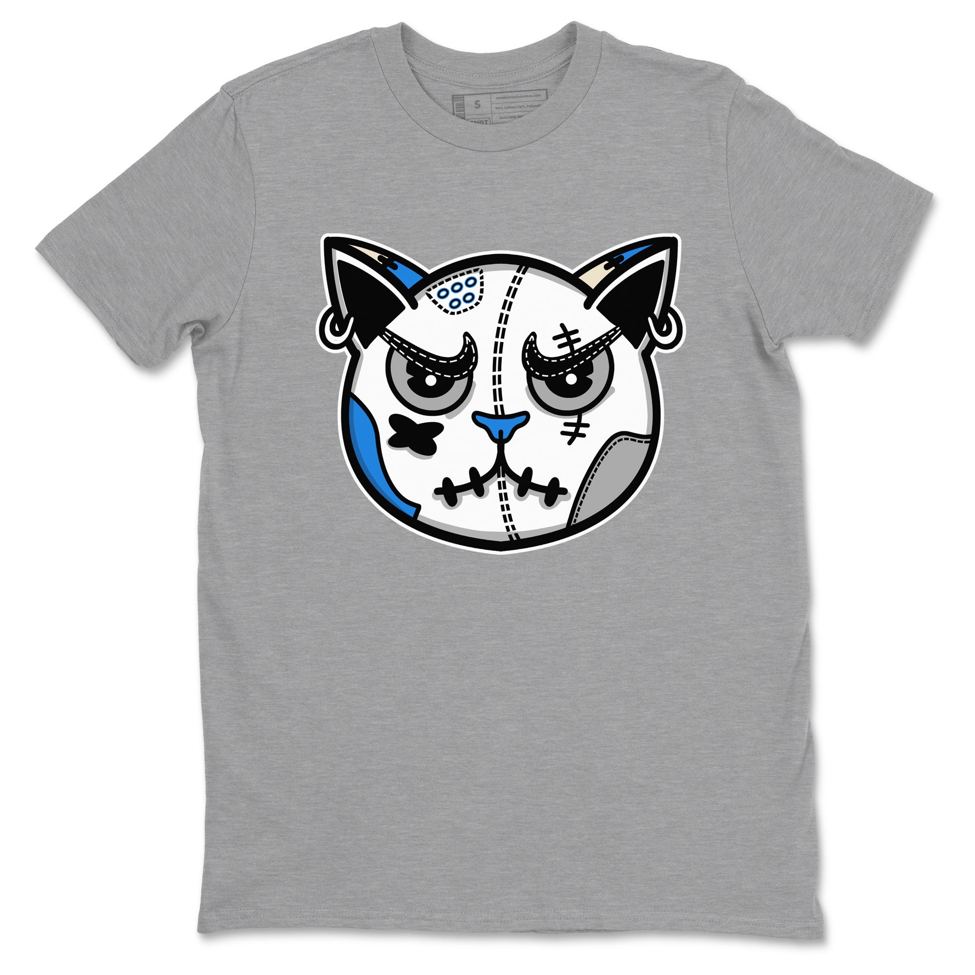 Air Jordan 3 Lucky Shorts shirts to match jordans Snekaer Cat Face sneaker match tees Air Jordan 3 Retro Lucky Shorts match shoes to clothes SNRT Sneaker Tees unisex cotton Heather Grey 2 shirts