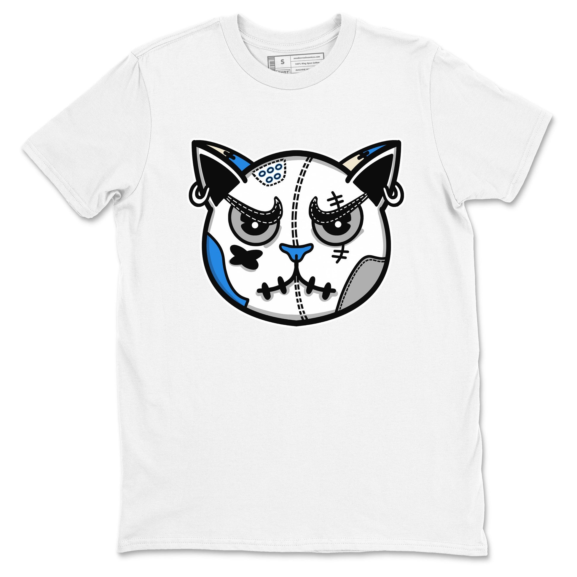 Air Jordan 3 Lucky Shorts shirts to match jordans Snekaer Cat Face sneaker match tees Air Jordan 3 Retro Lucky Shorts match shoes to clothes SNRT Sneaker Tees unisex cotton White 2 shirts