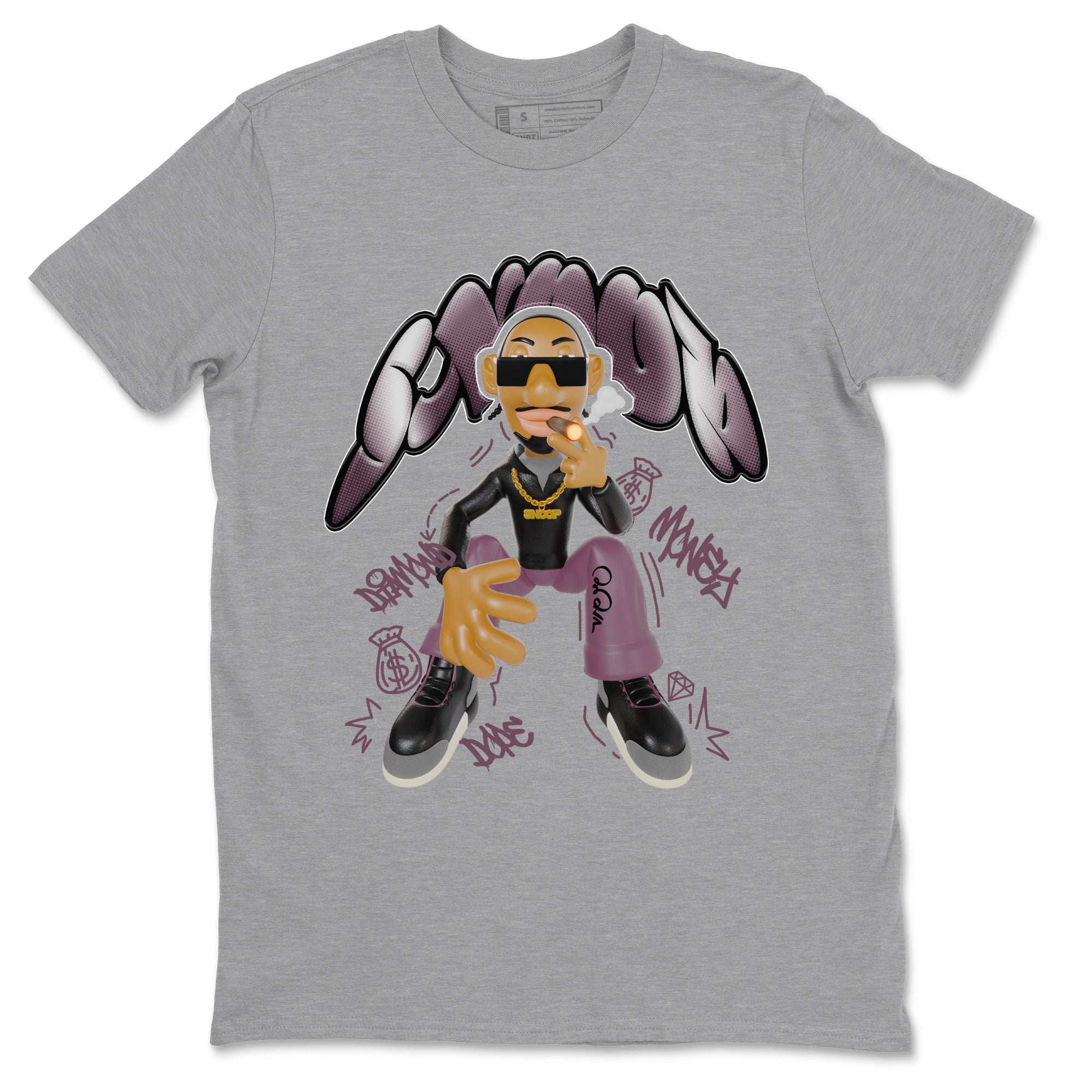 3s A Ma Maniere x Black shirts to match jordans Snoop sneaker match tees A Ma Maniere x Air Jordan 3 _hile You Were Sleeping_neaker Release Tees unisex cotton Heather Grey 2 crew neck shirts