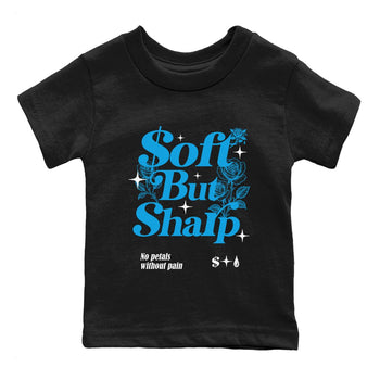 Air Jordan 1 UNC Toe Reimagined shirts to match jordans Soft but Sharp graphic tees Air Jordan 1 UNC Toe Reimagined match shoes to clothes SNRT Sneaker Tees Youth Baby Black 2 tee