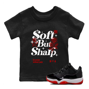 11s Bred shirts to match jordans Soft but Sharp sneaker match tees Air Jordan 11 Retro Bred match shoes to clothes SNRT Sneaker Tees Youth Baby Black 1 tee