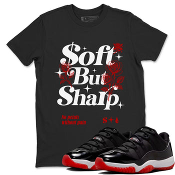 11s Bred shirts to match jordans Soft but Sharp sneaker match tees Air Jordan 11 Retro Bred match shoes to clothes SNRT Sneaker Tees unisex cotton Black 1 shirts