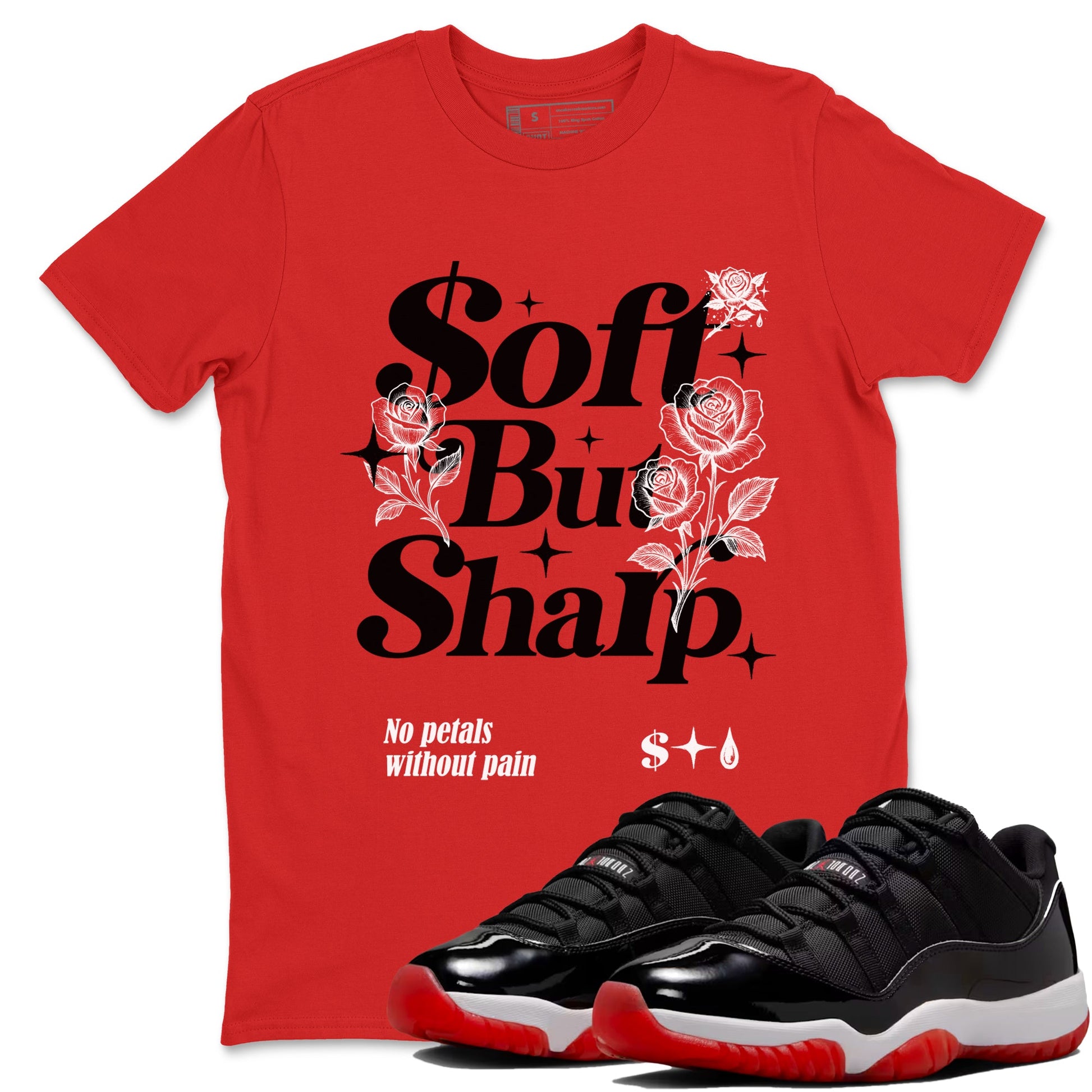 11s Bred shirts to match jordans Soft but Sharp sneaker match tees Air Jordan 11 Retro Bred match shoes to clothes SNRT Sneaker Tees unisex cotton Red 1 shirts