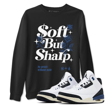 Air Jordan 3 A Ma Maniere x For The Love shirts to match jordans Soft but Sharp graphic tees Air Jordan 3 A Ma Maniere x Diffused Blue match shoes to clothes SNRT Sneaker Tees unisex cotton Black 1 shirts