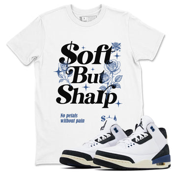 Air Jordan 3 A Ma Maniere x For The Love shirts to match jordans Soft but Sharp graphic tees Air Jordan 3 A Ma Maniere x Diffused Blue match shoes to clothes SNRT Sneaker Tees unisex cotton White 1 shirts
