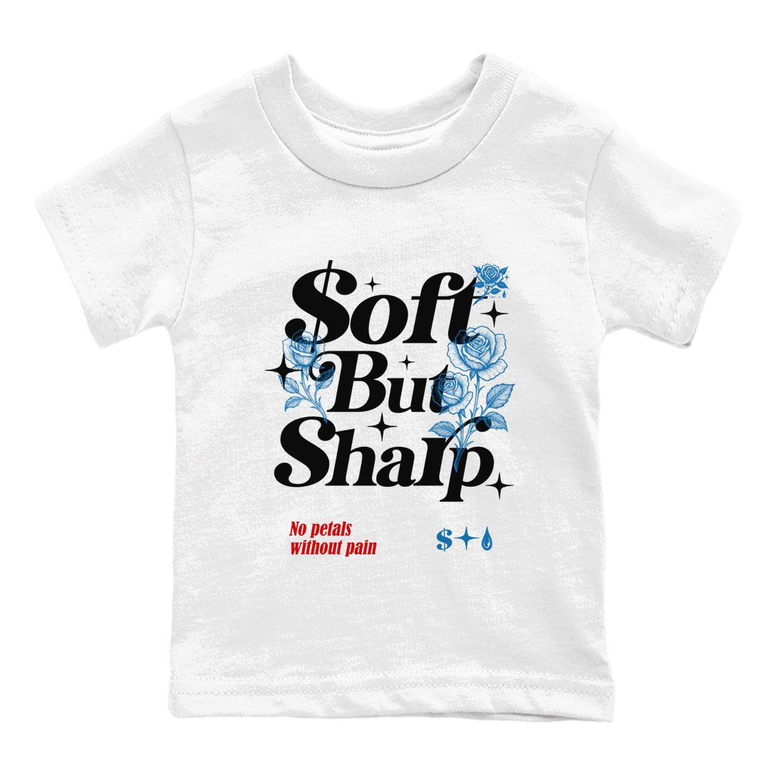 Soft But Sharp baby and kids t-shirt crafted for little sneakerheads to shine with the Air Jordan 3 Rare Air sneakers, displayed in White 2.