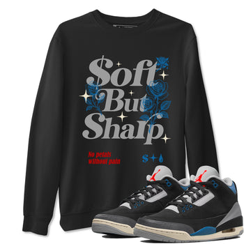 Soft But Sharp sneaker match t-shirt styled to complete your fit with the Air Jordan 3 Rare Air sneakers, shown in Black 1.