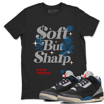 Soft But Sharp sneaker match t-shirt styled to complete your fit with the Air Jordan 3 Rare Air sneakers, shown in Black 1.