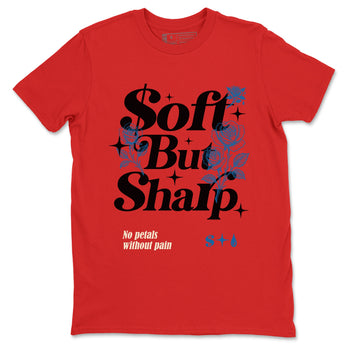 Soft But Sharp sneaker match t-shirt styled to complete your fit with the Air Jordan 3 Rare Air sneakers, shown in Red 2.