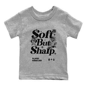 Sneaker match tees – Sneaker Tees To Match Air Jordan 4 Black Cat Shoes – Soft But Sharp Kids T-Shirt Heather Grey 2
