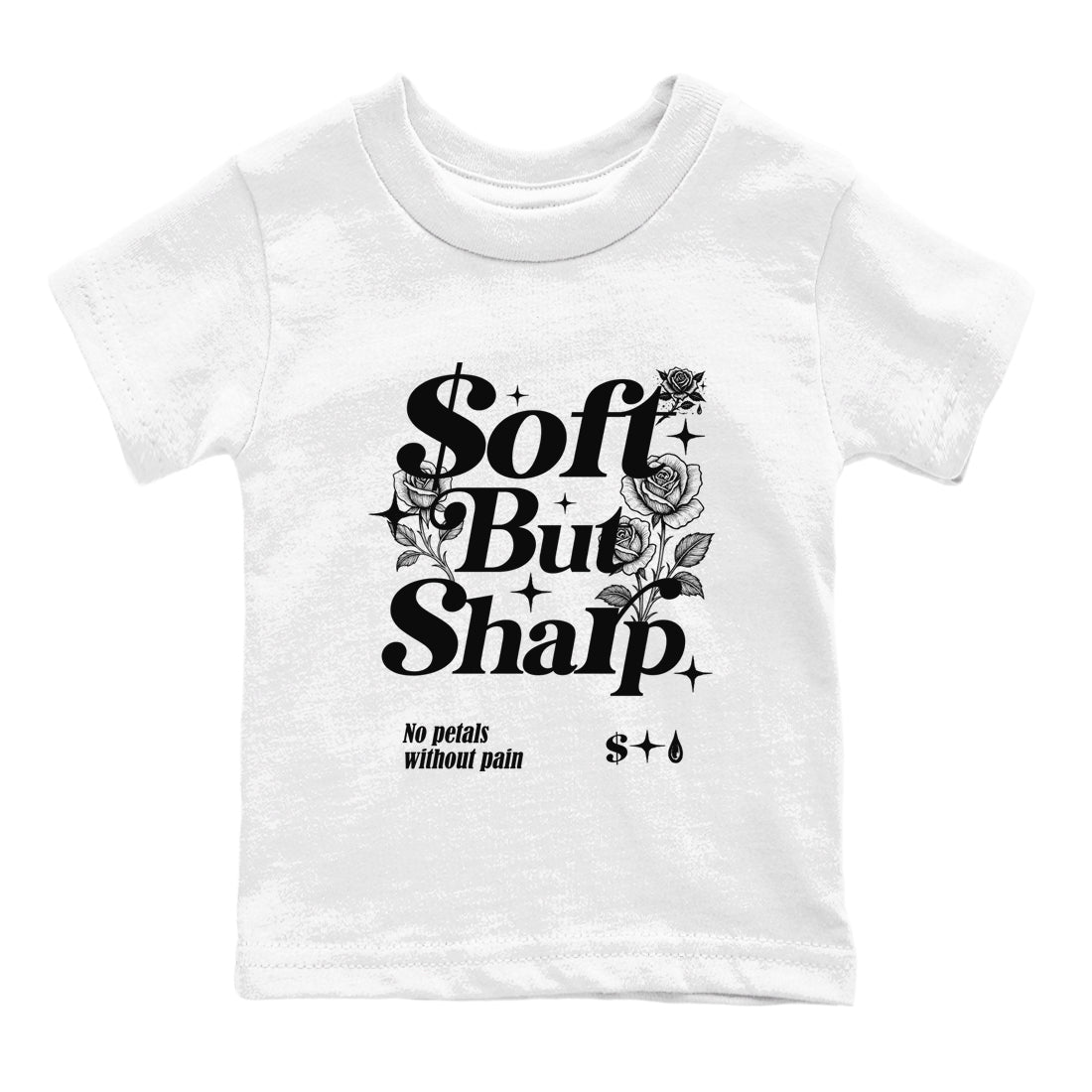 Sneaker match tees – Sneaker Tees To Match Air Jordan 4 Black Cat Shoes – Soft But Sharp Kids T-Shirt White 2